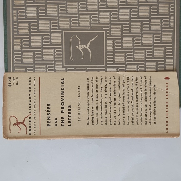 Pascal's Pensees and The Provincial Letters - Modern Library 1941 ed. - Picture 3 of 10